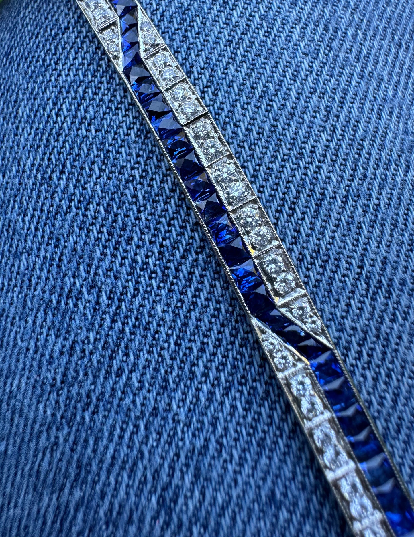 Vintage Sapphire & Diamond Bracelet