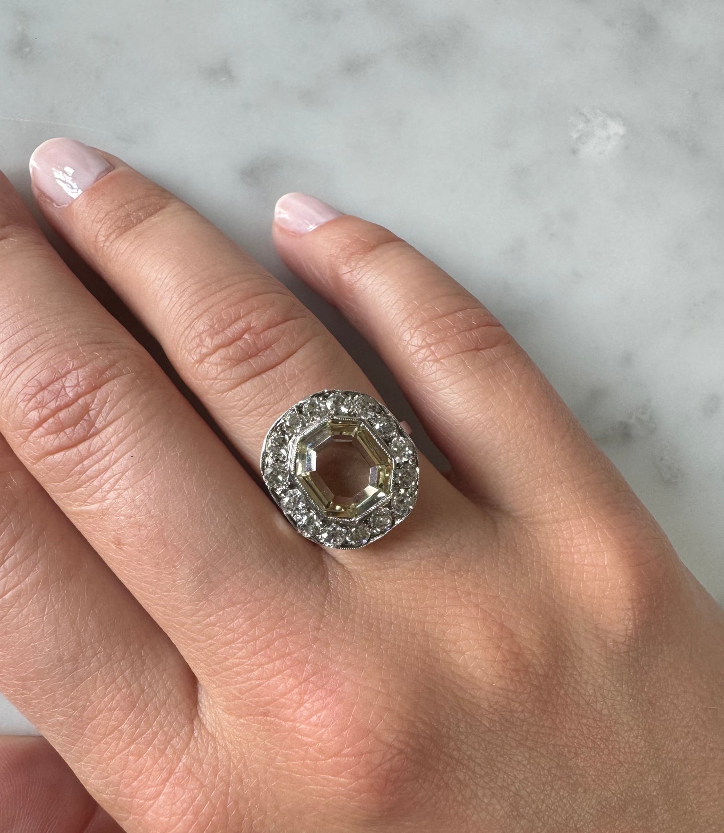 Antique Diamond Portrait Ring