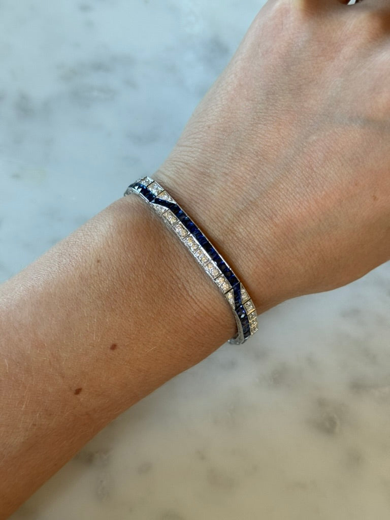 Vintage Sapphire & Diamond Bracelet