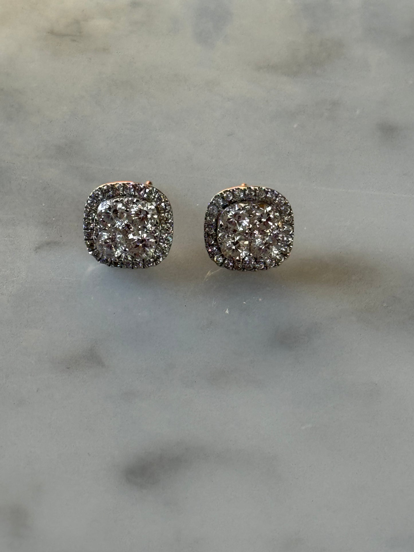 Diamond Cluster Studs